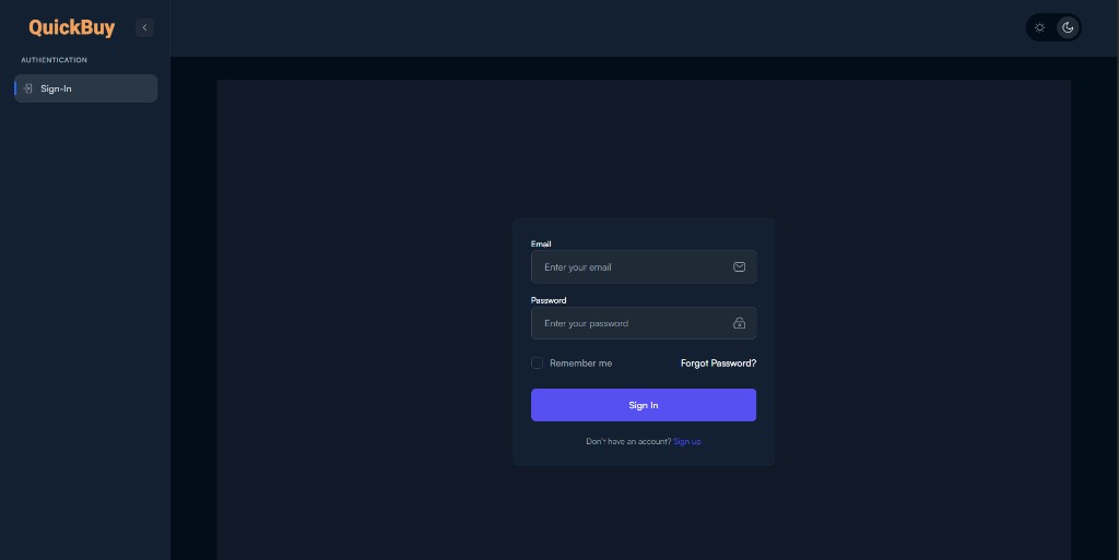 QuickBuy web sign in